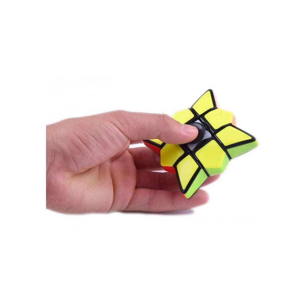 Trade Shop - Gioco Giocattolo Cubo Di Rubik Ruotante Fidget Finger Spinner Ruota A 360° 3+ -