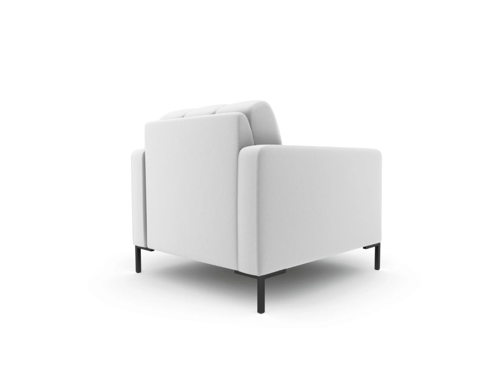 Cosmopolitan Design - Poltrona "Bali" in tessuto strutturato grigio chiaro 