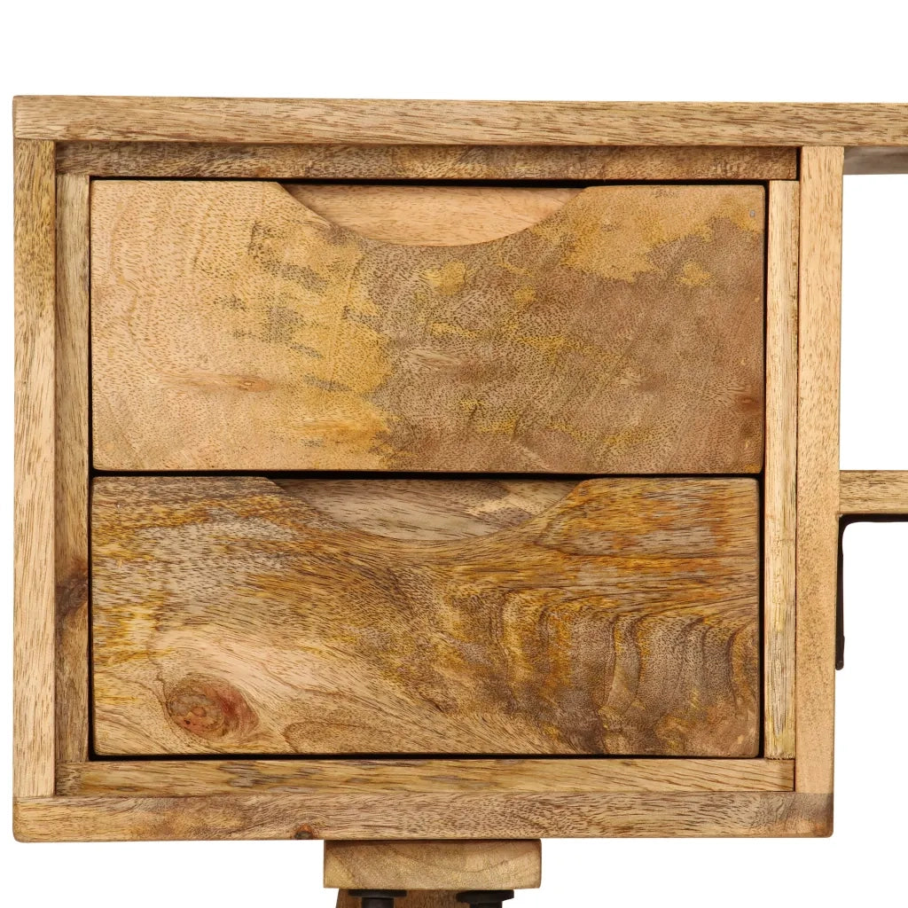 Scrivania in Legno Massello di Mango 115x47x76 cm 246791