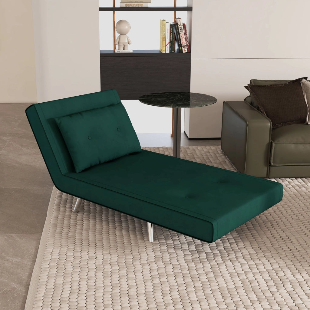POLTRONA LETTO 77x88x83 cm Verde Scuro in poliestere
