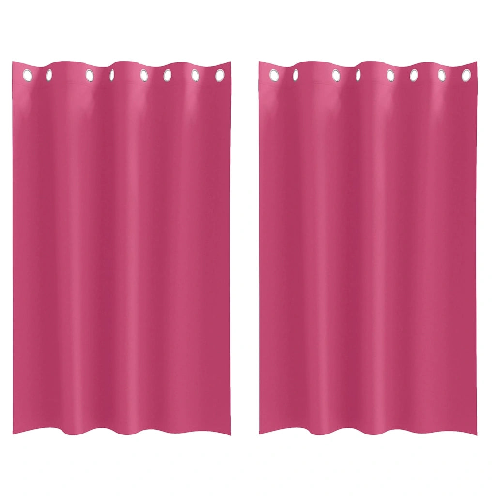 Tende Blackout con Anelli 2 pcs Rosa Vivo 175 x 140 cm 4107404