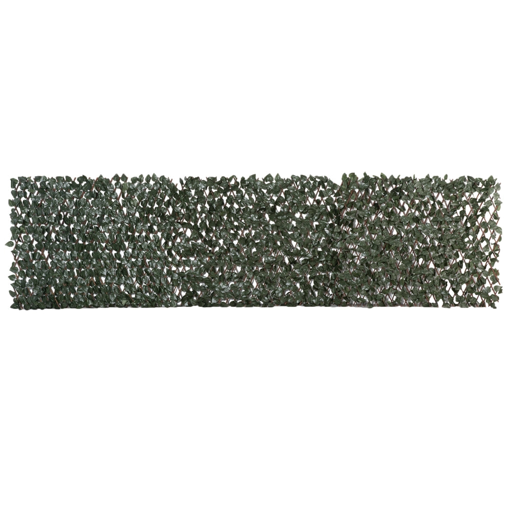 EasyComfort Finta Siepe 8 Pezzi Parete Verde Estensibile per Esterni, in Legno e Poliestere, 200x100cm