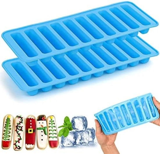 Iscrizione per ghiaccio in silicone riutilizzabile con 10 celle - Multifunzionale e resistente al lavastoviglie