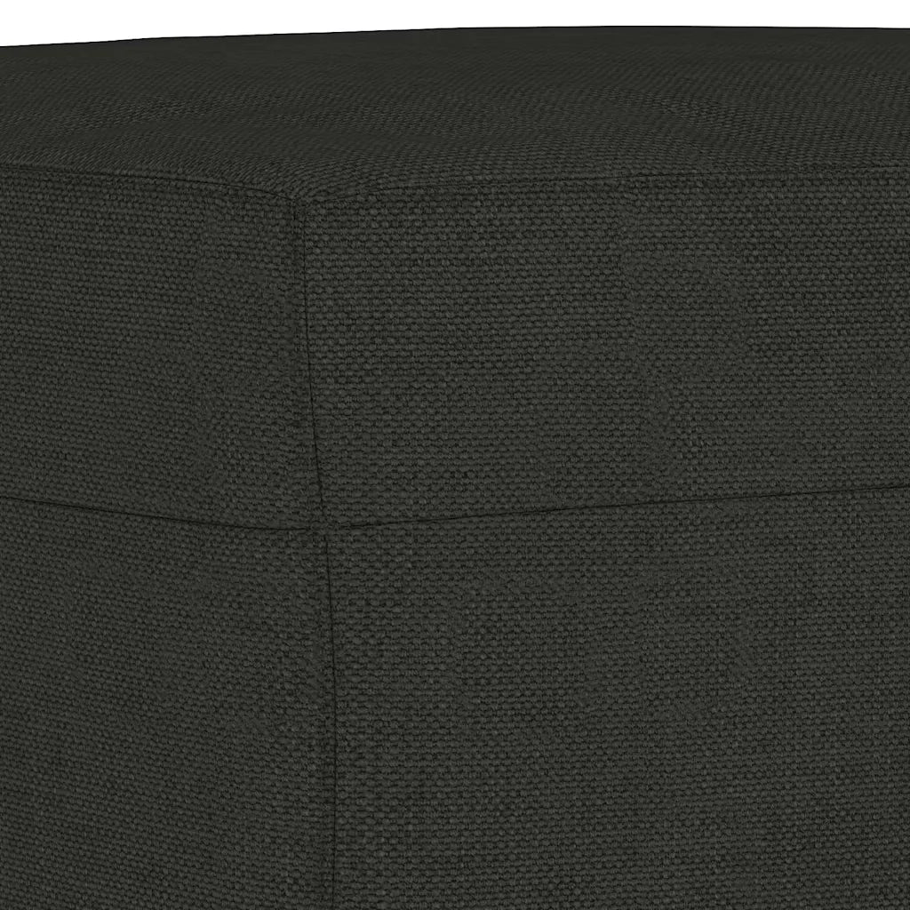 Poltrona | Sedia Relax con Poggiapiedi Nero 60 cm in Tessuto