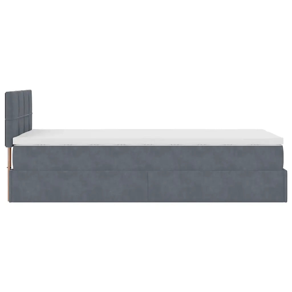 Struttura Letto Pouf con Materasso 100x200 cm Velluto 3312603
