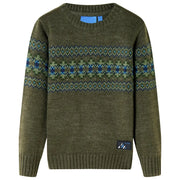 Maglione per Bambini Lavorato a Maglia Cachi 104cod mxl 132354