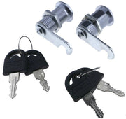 Serratura a Cam con 4 Chiavi - 2 Pezzi - Adatto per Armadi/Porte - Acciaio Inox Durevole - Progettata per la Sicurezza - Serratura per Armadio
