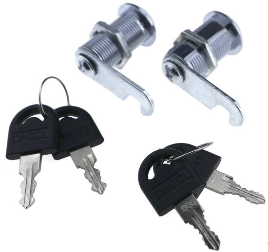Serratura a Cam con 4 Chiavi - 2 Pezzi - Adatto per Armadi/Porte - Acciaio Inox Durevole - Progettata per la Sicurezza - Serratura per Armadio