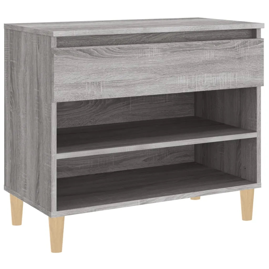 Scarpiera-Scaffale per scarpe Grigio Sonoma 70x36x60 cm in Legno Multistrato 792278
