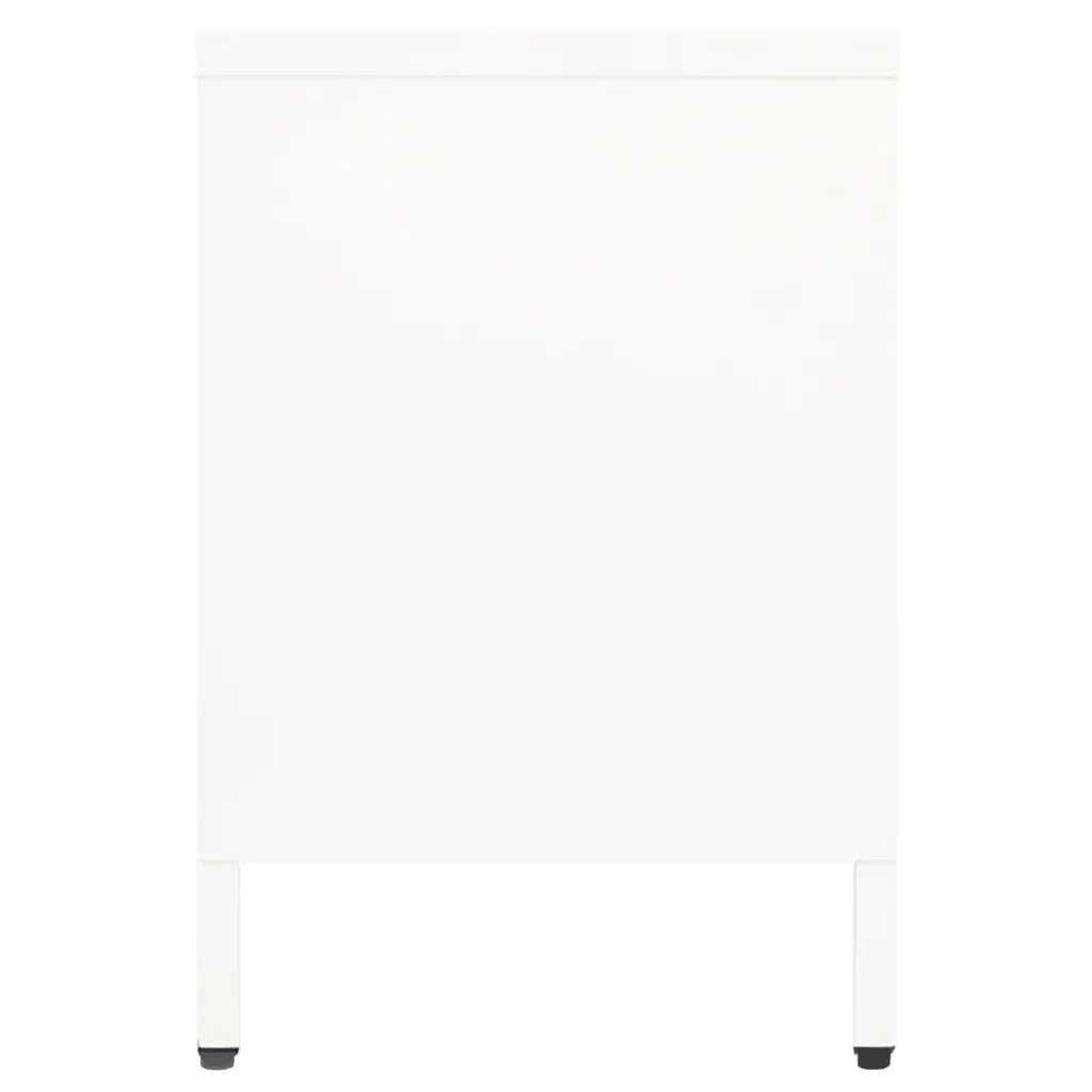 Mobile TV Bianco 105x35x52 cm in Acciaio e Vetro