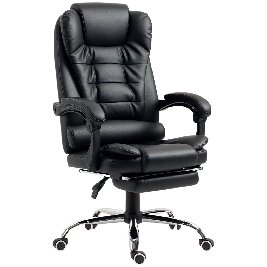 Poltrona da ufficio reclinabile girevole ¨C Zephmum ¨C Nero 64.5x69x117 cm
