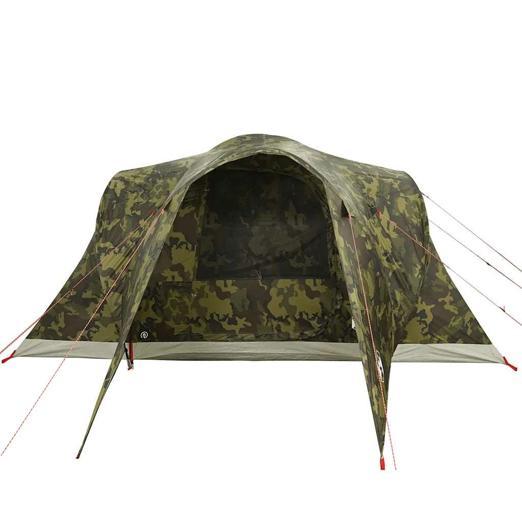 Tenda da Campeggio a Cupola per 6 Persone-Tenda per Escursionismo Mimetica Impermeabile 844401
