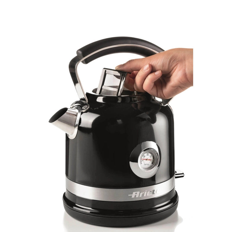 Bollitore Elettrico 2000W - Capacità 1,7L - 360° Cordless - Termometro - Nero