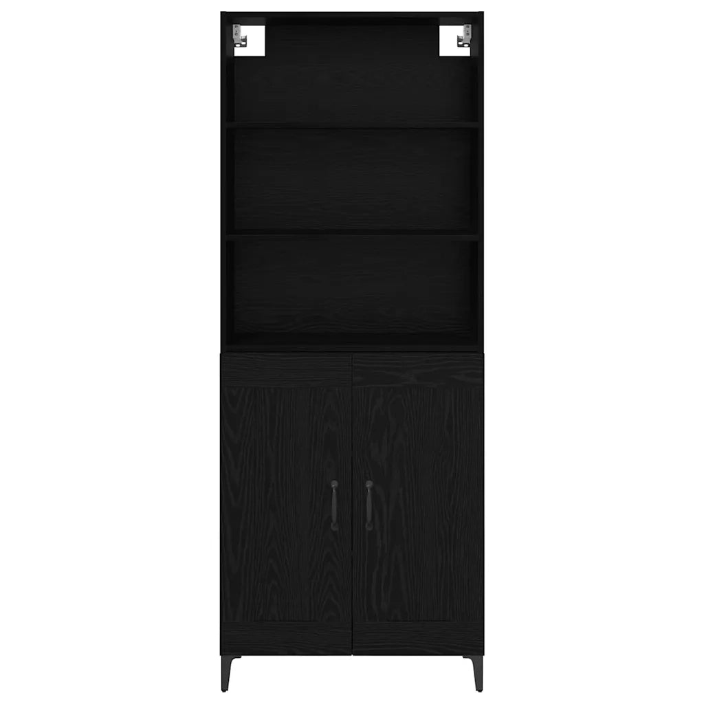 Credenza 2 pz Rovere nero 69,5 x 34 x 180 cm 3403591