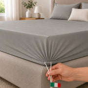 Romomoka, Lenzuolo Matrimoniale Lenzuolo Sotto con Angolo da 27 cm, Grigio Scuro