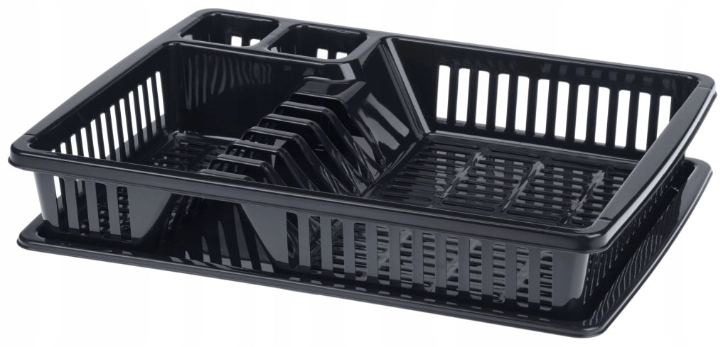 Scolapiatti KADAX per posate, piccolo, a un solo livello, in plastica, 38 cm