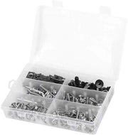 Set di Bouten per Motorfiato - 173 Pezzi - ABS/Alluminio - Facile da Installare - Bouten in Plastica - Hardware affidabile - Nero