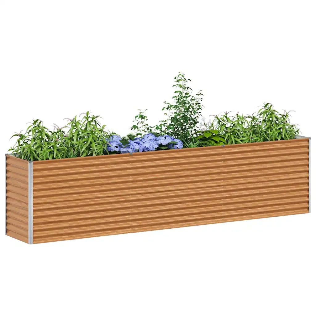 Fioriere | Cassetta per fiori | Letto rialzato da giardino 290 x 50 x 68 cm Acciaio zincato