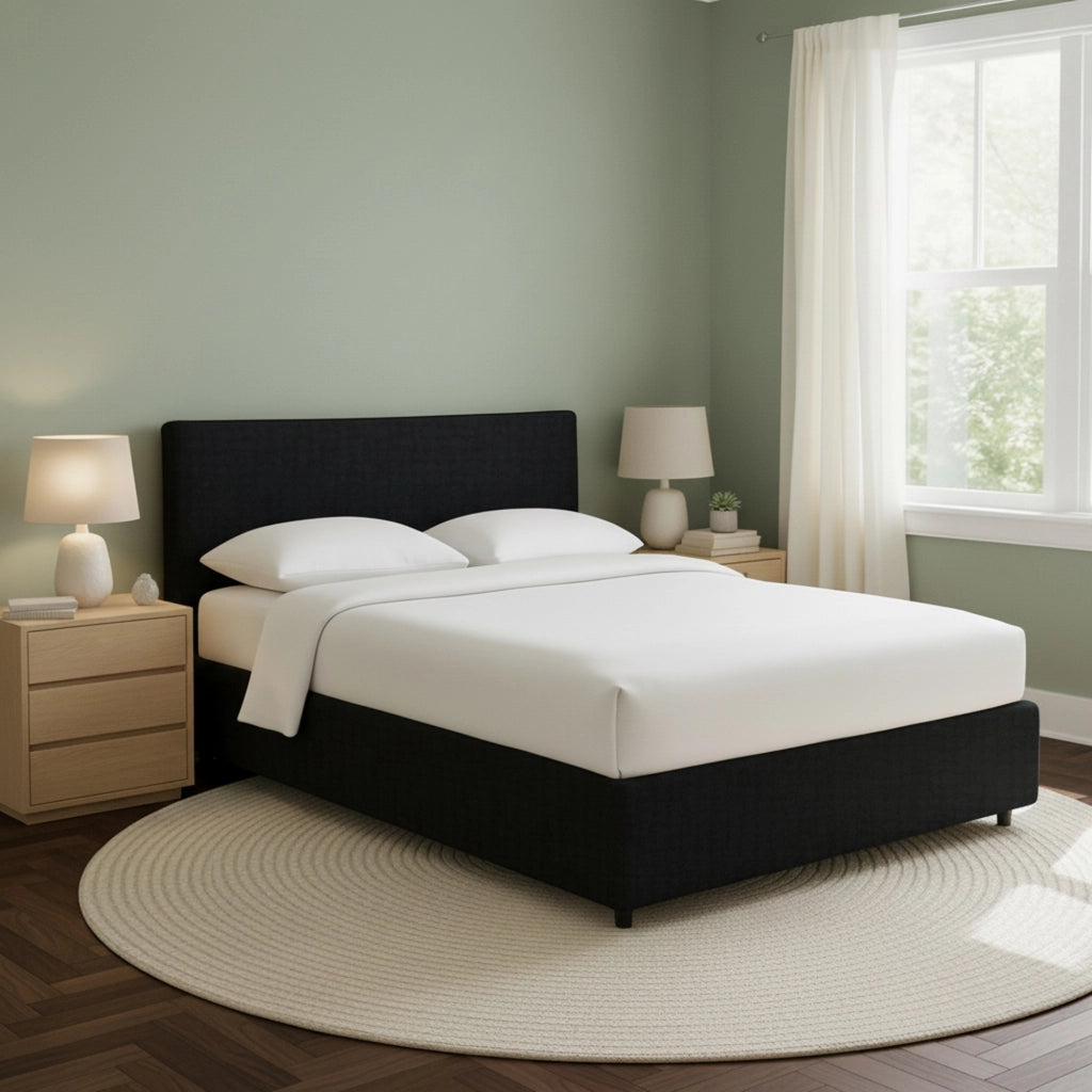 Crewe, Letto Matrimoniale Sfoderabile Made in Italy, Grigio Scuro