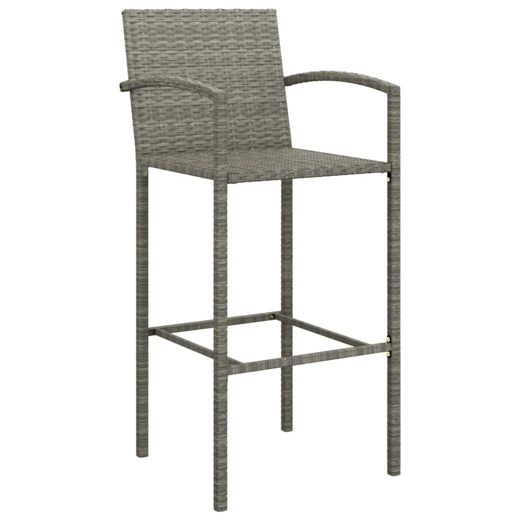 Set da Bar da Giardino 5 pz Grigio in Polyrattan 3187667