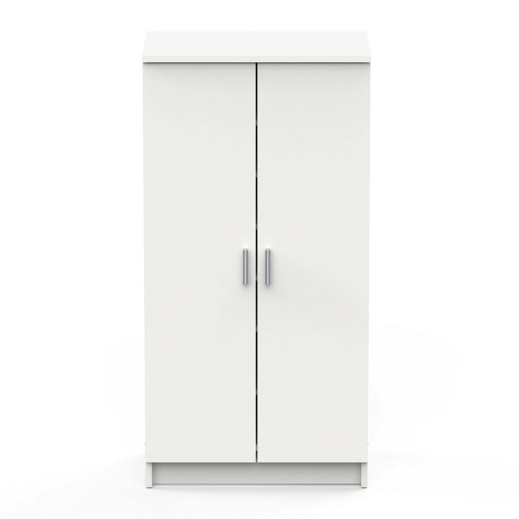 Mobile Portascarpe Abram, Scarpiera Modulabile, 55x35x108h cm Bianco Opaco