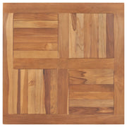 Piano del Tavolo Legno Massello di Teak Quadrato 80x80x2,5 cm cod mxl 66239