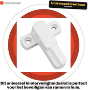 Blocco di Sicurezza per Finestre - Sicurezza per Bambini - Blocco Universale per Finestre - Antivandalismo - Sicurezza per Ufficio - Montaggio Facile - Materiale Resistente - Blocco di Sicurezza per Finestre