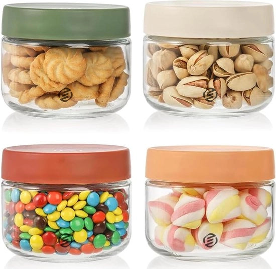 Set di contenitori per overnight oats in vetro mason -  Havermout - Kit per la colazione