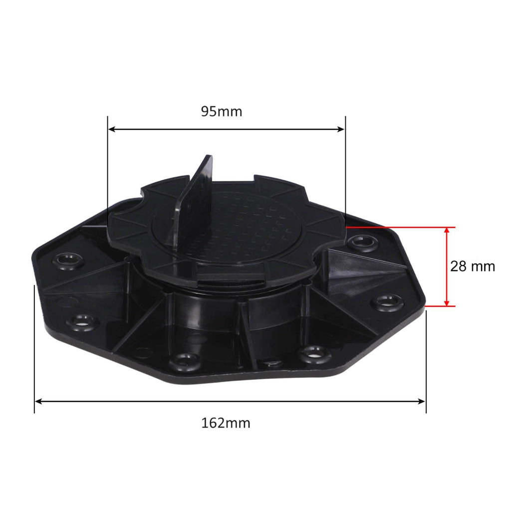 Set 80 supporti per pavimenti galleggianti, Altezza regolabile 18-25mm Max 2700 kg, Piedini per Decking