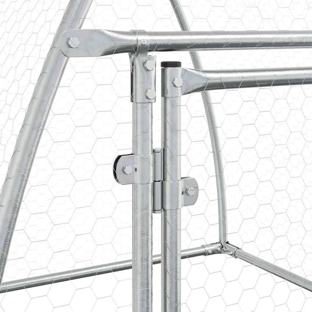 Pollaio argento 100 x 105 x 120 cm acciaio zincato Argento 02_0041665