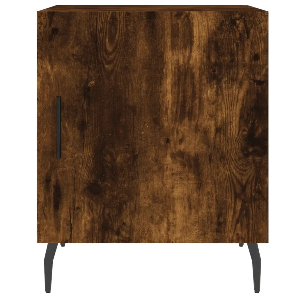 Comodini 2 pz-Set di 2 Tavolino da notte Rovere Fumo 40x40x50 cm in Legno Multistrato 676374