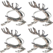 Servetringhe di Natale in Argento - 4 Pezzi - Accessori Decorativi da Tavola