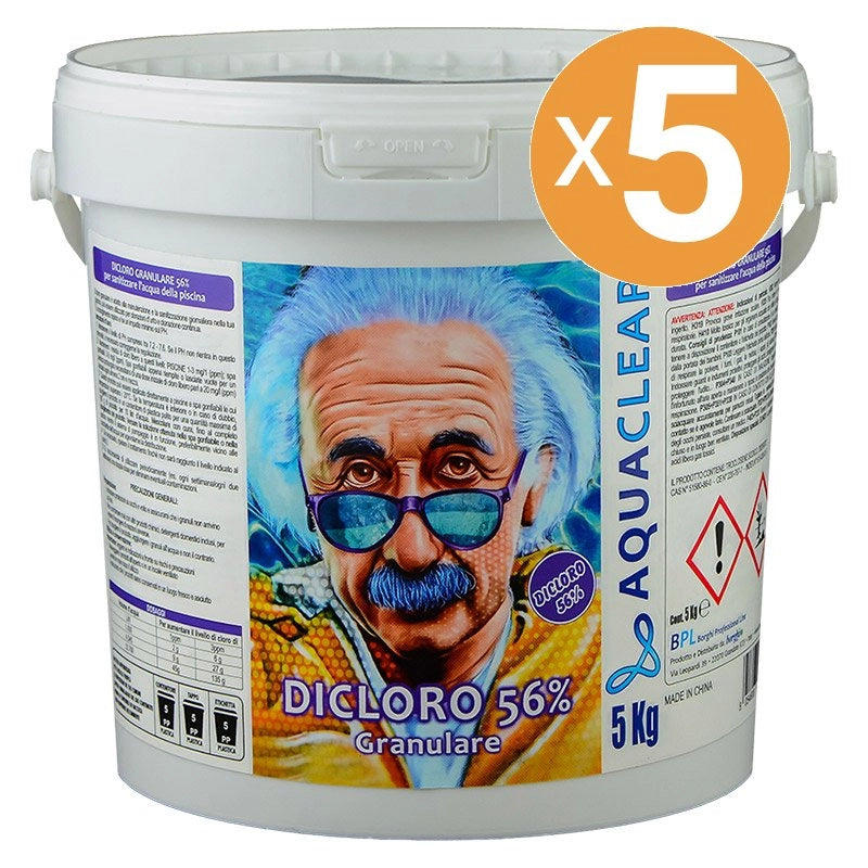 Dicloro Granulare 56% Diidrato, 5 Confezioni Da 5 Kg