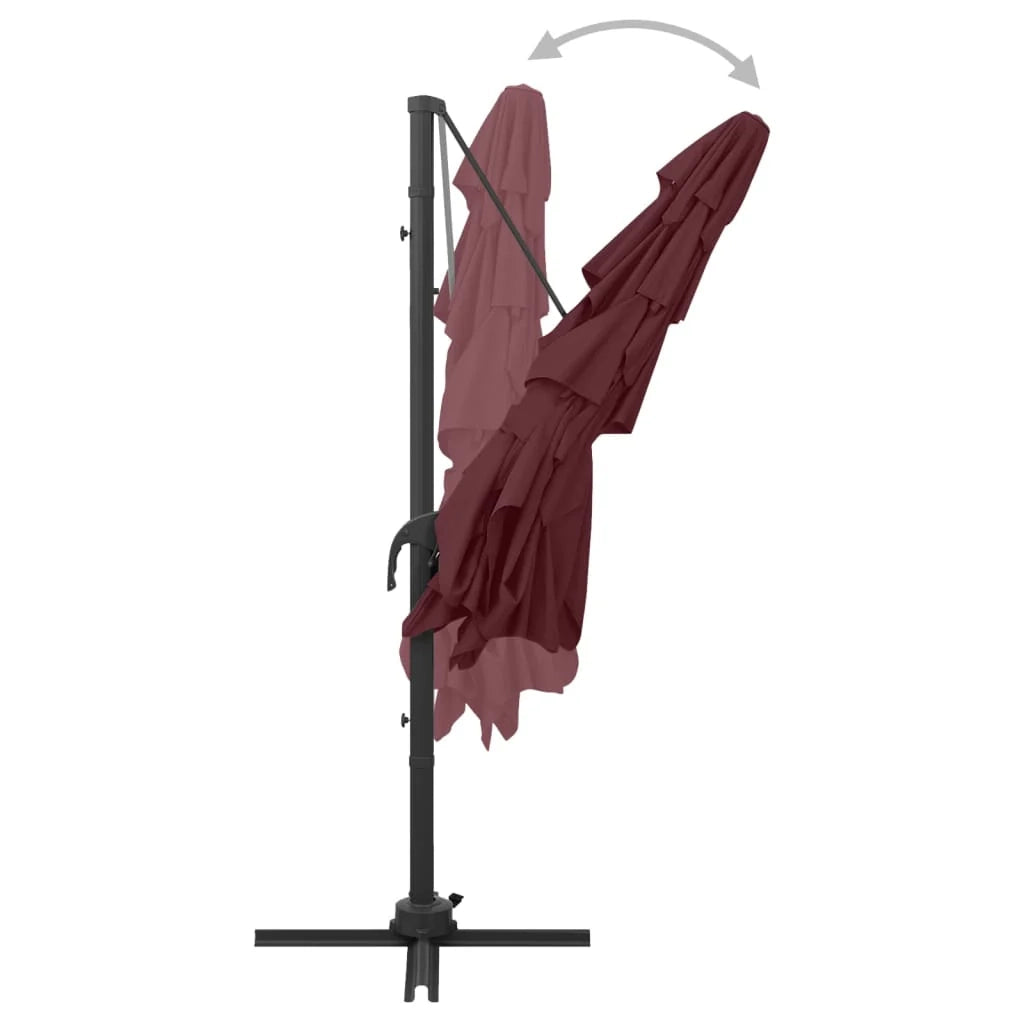 Ombrellone a quattro livelli con palo in alluminio 250 x 250 cm bordeaux 02_0008788
