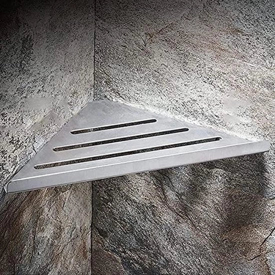Pannelli angolari per bagno - Doccia, vasca e caddy senza perforazione - Montaggio alla parete in alluminio inox