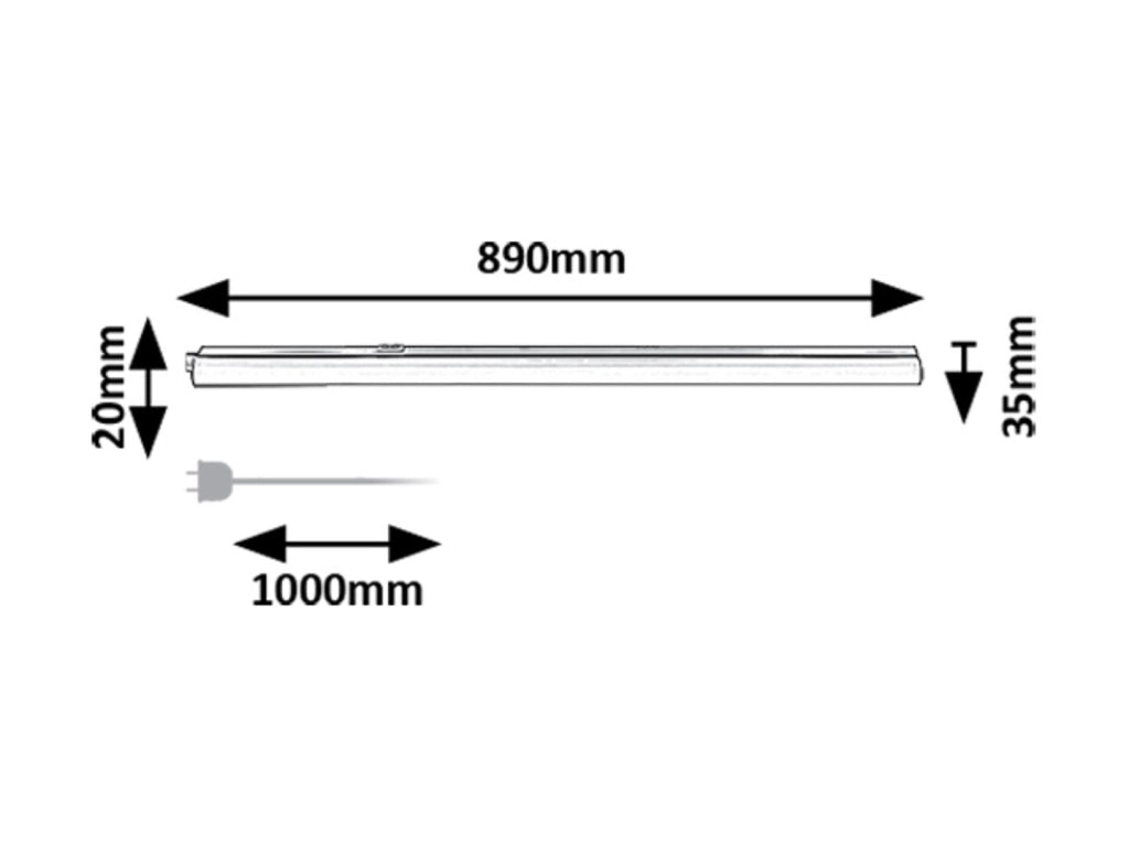 Barra sottopensile Rabalux Bareg 89cm nera 12W CCT