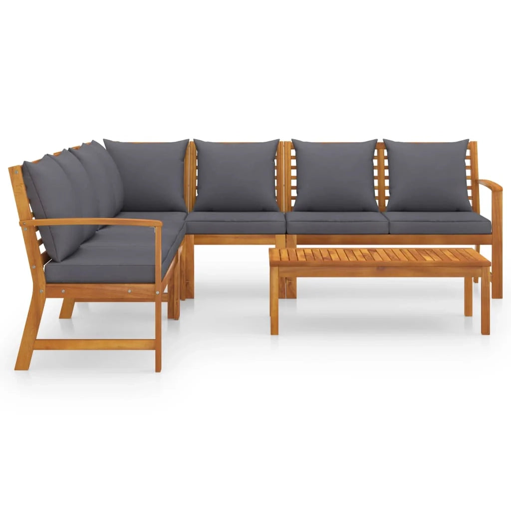 Set di mobili da giardino mobili da esterno 6 pezzi con cuscini legno massello di acacia 02_0016619