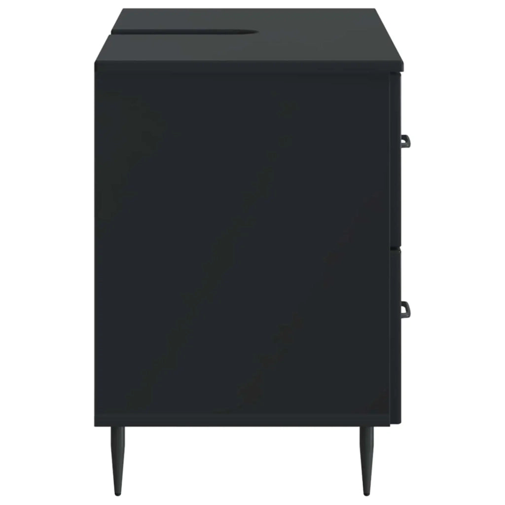 Armadio per Lavabo da Bagno HAARLEM Nero 82 x 41 x 58,5 cm 896796