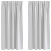 Tende Oscuranti | Tende Blackout con Anelli 2 pz Grigio chiaro 175 x 140 cm