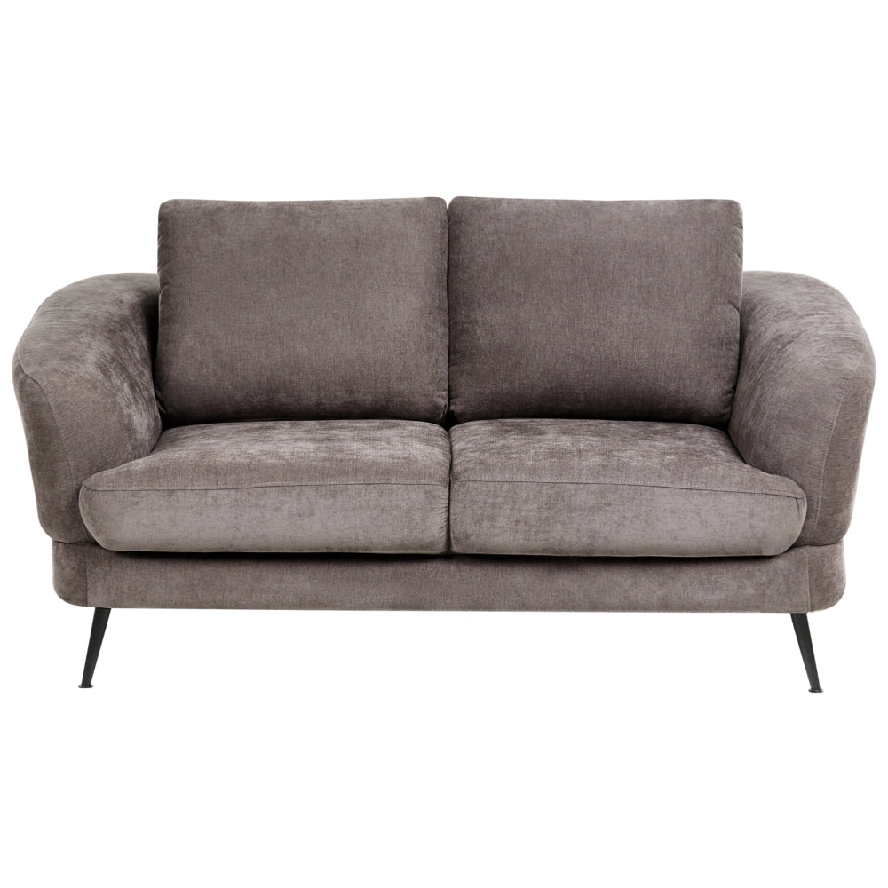 Set di divani a 3 posti Tappezzeria in ciniglia color taupe Gambe in ferro con braccioli Soggiorno in stile moderno