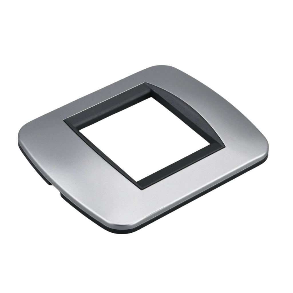 Placca Plastica Ovale MBL 2M Grigio Compatibile Bticino Living