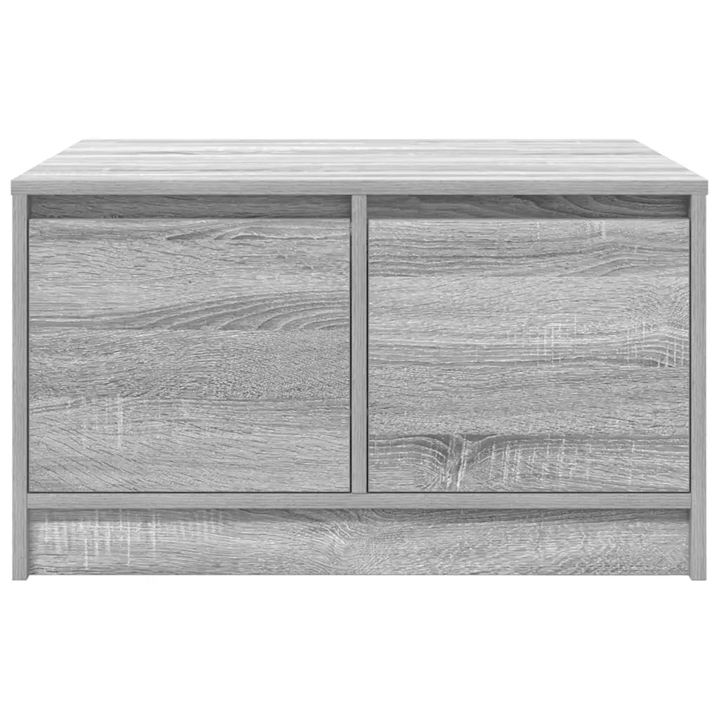 Tavolino da Salotto con Cassetti-Tavolino da soggiorno-Tavolo Grigio Sonoma 70,5x70x40 cm