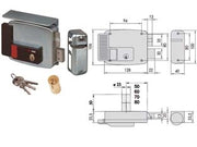 ELETTROSERRATURA PER CANCELLI TETTO E PULSANTE INTERNO 2 MANDATE 11771  mm.80 DX (11771801)    CISA
