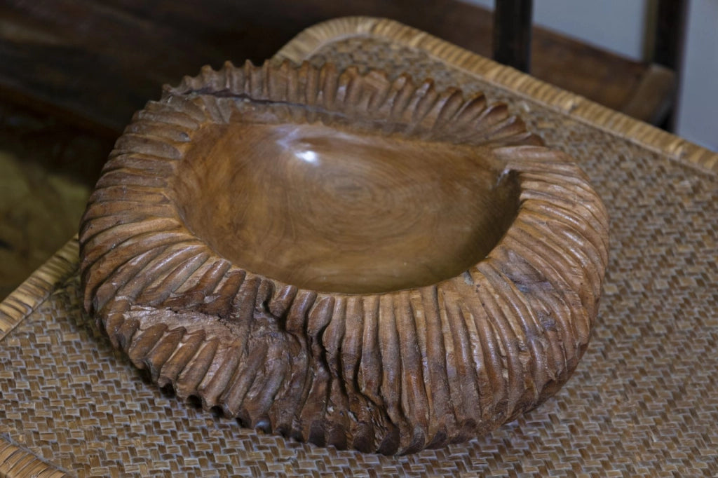 Svuotatasche Garit Ø32x11 cm in Teak Riciclato