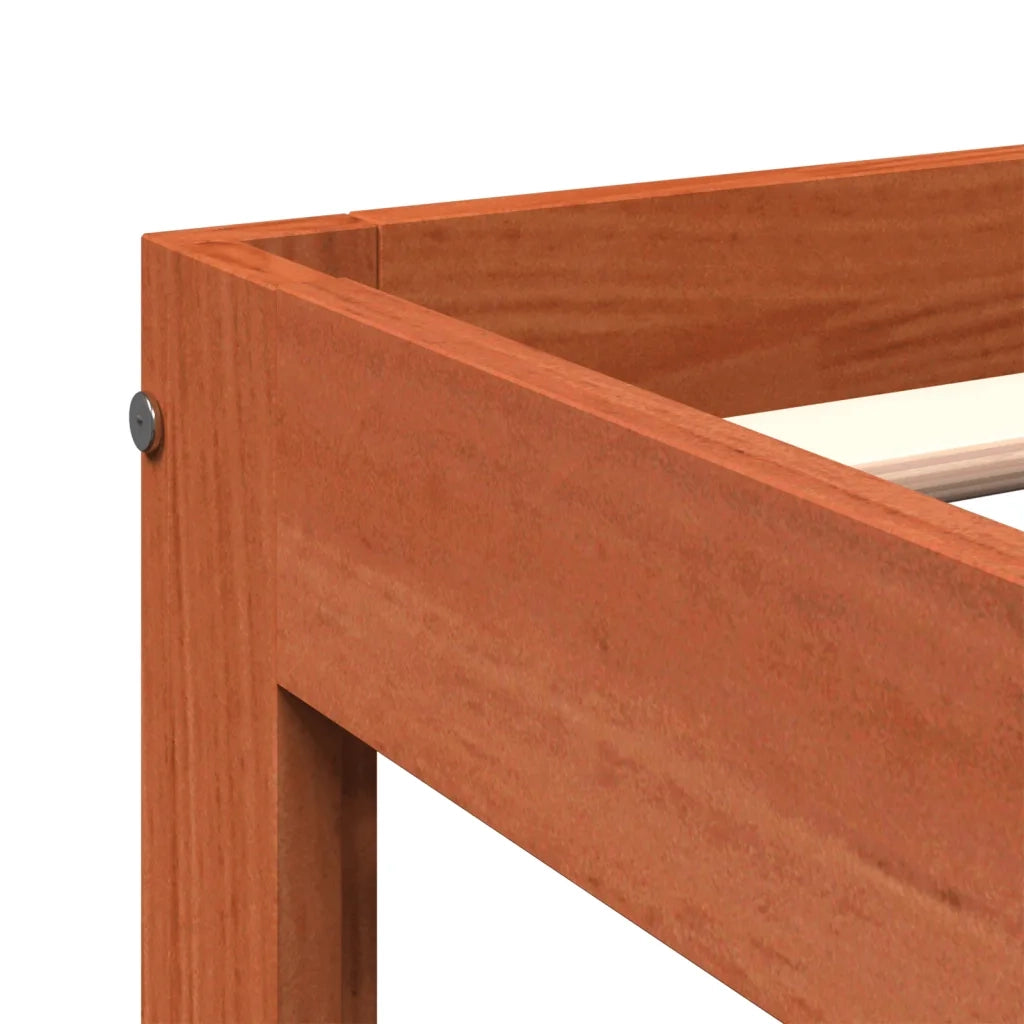 Letto senza Materasso Marrone Cera 100x200 cm in Legno di Pino