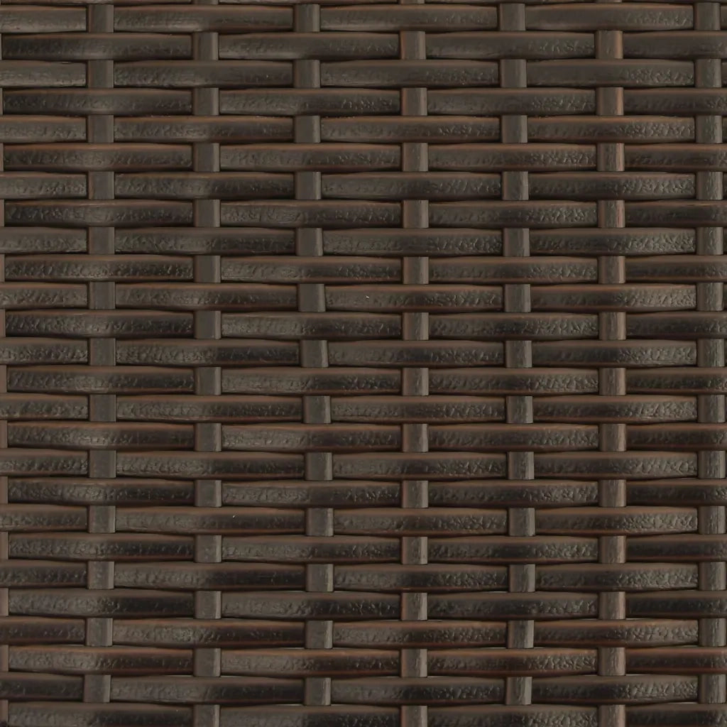 Lettino Prendisole con Cuscini MarroneÂ in Polyrattan