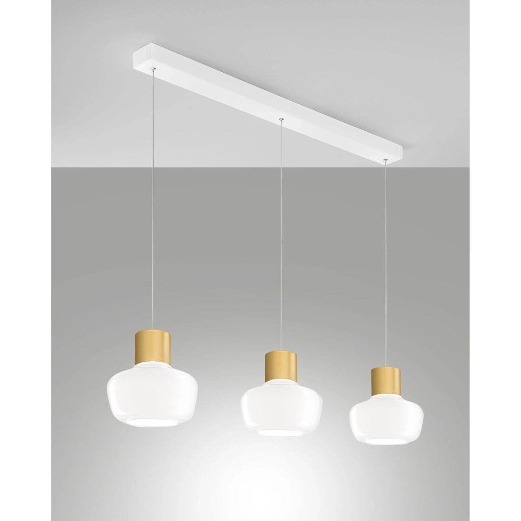 Kino Sospensione Bianco 3Luci Lin.