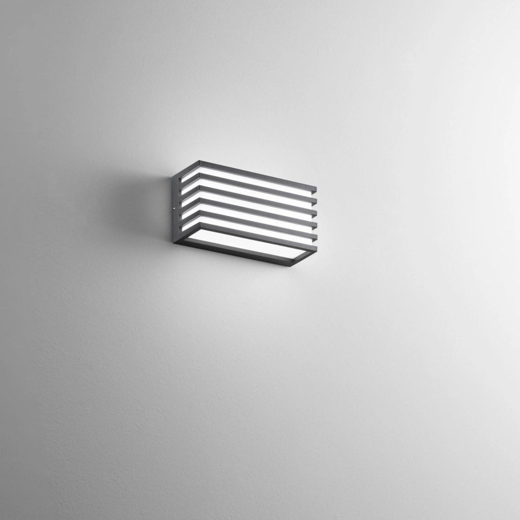 APPLIQUE BIEMISSIONE LED DUKROT ANTRACITE 12W 1440LM CCT 3000K / 4000K IP54 CCT 22X8X11CM