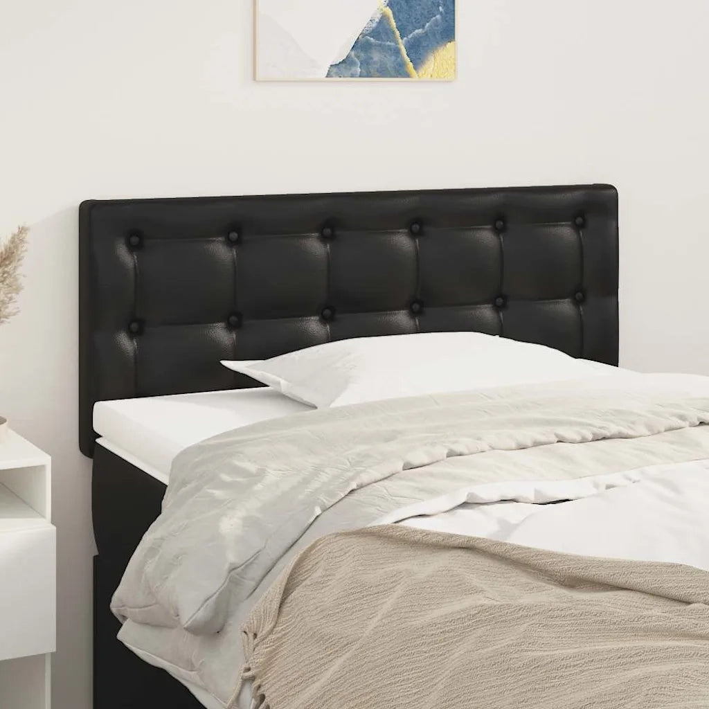 Testiera-Testata-Testiera Decorativa Nera 100x5x78/88 cm in Similpelle 795964
