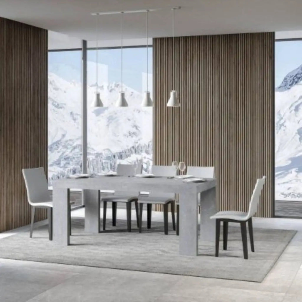 Tavolo allungabile 200/304x90 cm Roxell Premium colore cemento
